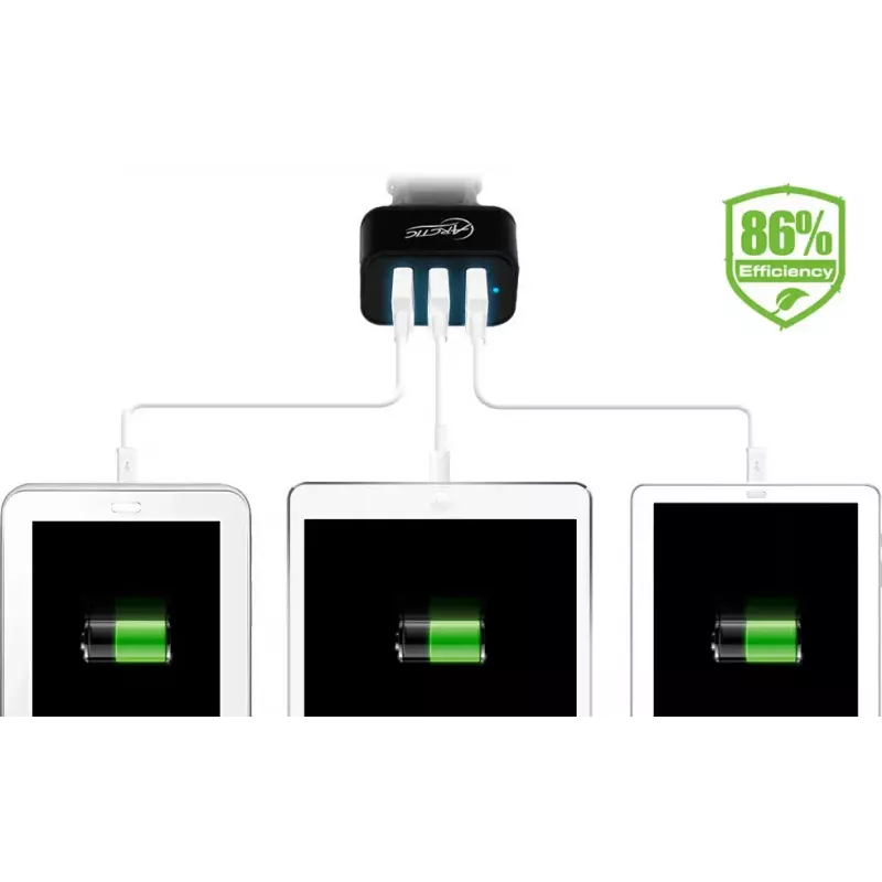 ARCTIC Car Charger 7200 – 3-portová USB nabíjačka do auta