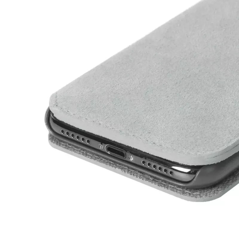 Puzdro s klopou Krusell Broby 4 Card SlimWallet pre iPhone X/XS sivé