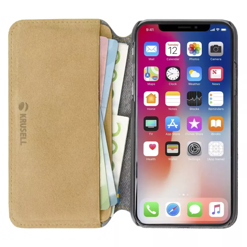 Puzdro s klopou Krusell Broby 4 Card SlimWallet pre iPhone X/XS