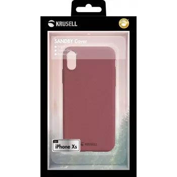 Puzdro s peňaženkou Krusell Sandby iPhone X/XS bordová