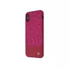 Tellur Glitter II kryt z umelej kože pre iPhone X/XS, ružový