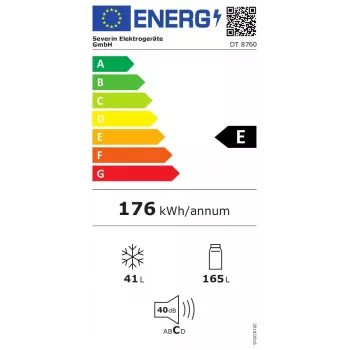 Severin DT 8760 chladnička s mrazničkou 206 L