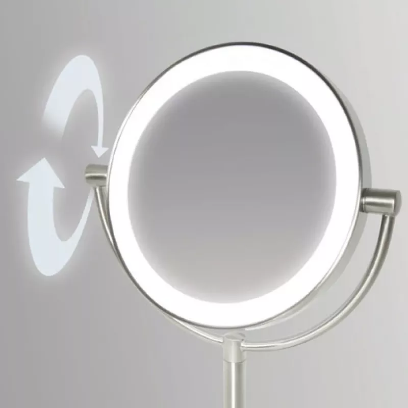 HoMedics MIR-8150-EU kozmetické zrkadlo stojace okrúhle nerezová oceľ