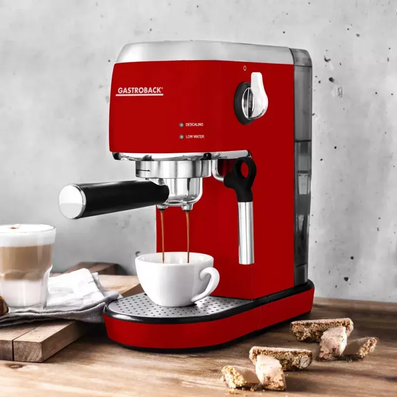 Espresso kávovar Gastroback Design Espresso Piccolo 1,5 L 1400 W červený