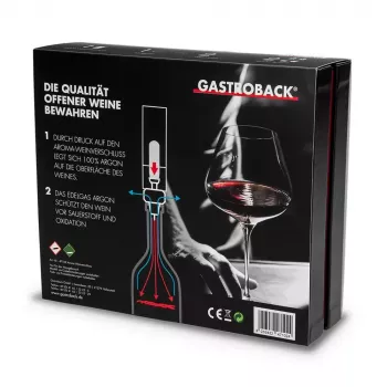 Zátka na karafu Gastroback Aroma 47102 čierna nerezová oceľ