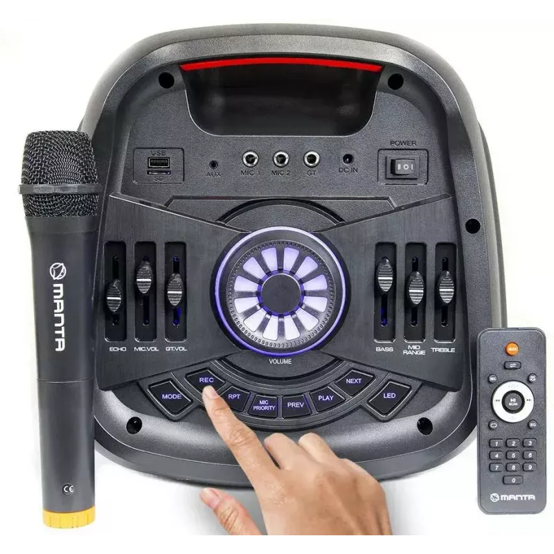 Prenosný Bluetooth reproduktor MANTA SPK5310 PRO 20W – bezdrôtový, nabíjateľný, podpora TWS