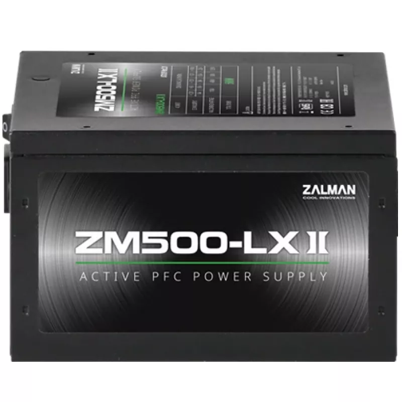 Zalman ZM500-LXII napájací zdroj 500 W 20+4-Pin ATX ATX čierny