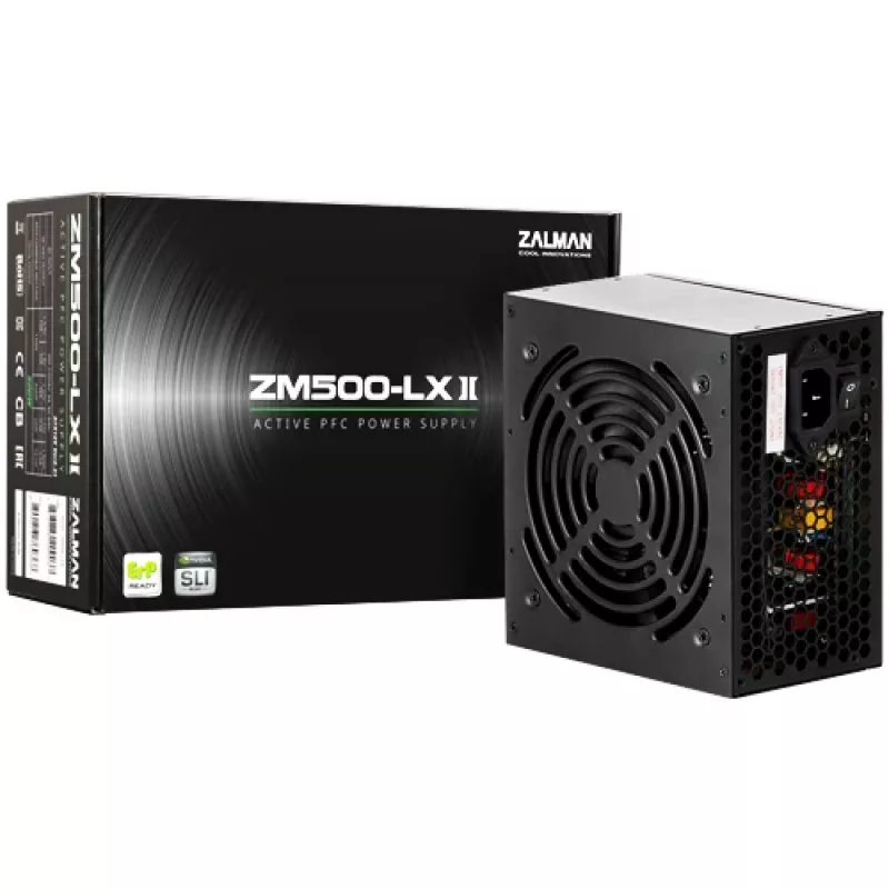 Zalman ZM500-LXII napájací zdroj 500 W 20+4-Pin ATX ATX čierny