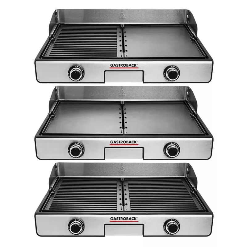 Gastroback Design Plancha & BBQ kontaktný gril 2000 W nehrdzavejúca oceľ