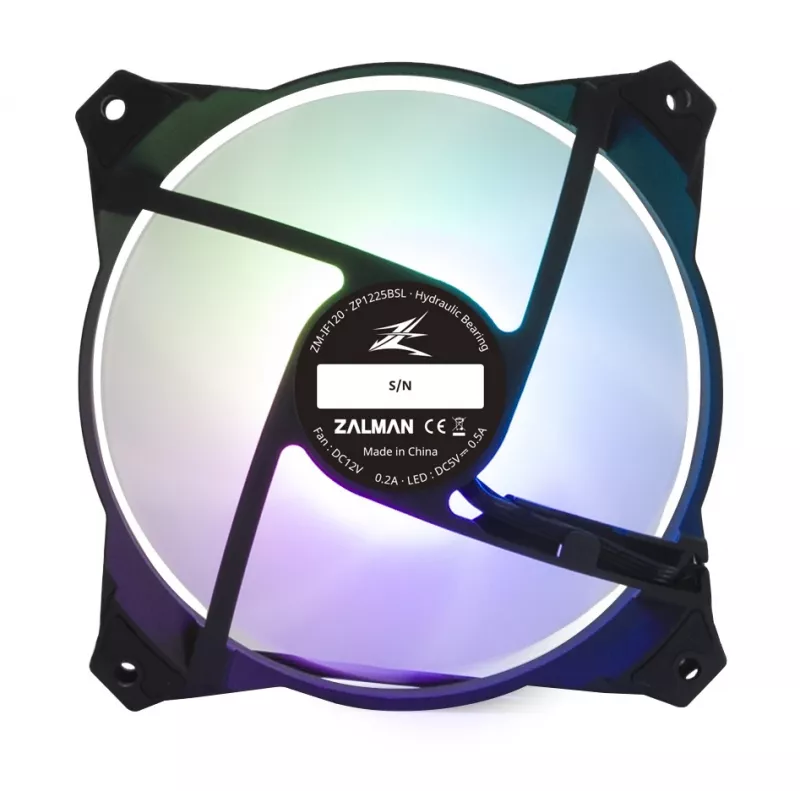 Zalman ZM-IF120 120mm Milky White aRGB ventilátor Infinity efekt 1 200 ot/min 21,0 dB(A) 55,2 CFM počítačová skriňa 12 cm
