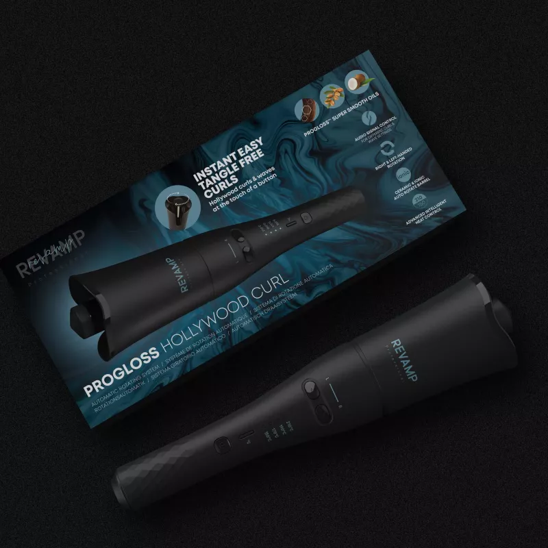 Revamp Progloss Hollywood Curl Automatic kulma Warm čierna 3 m