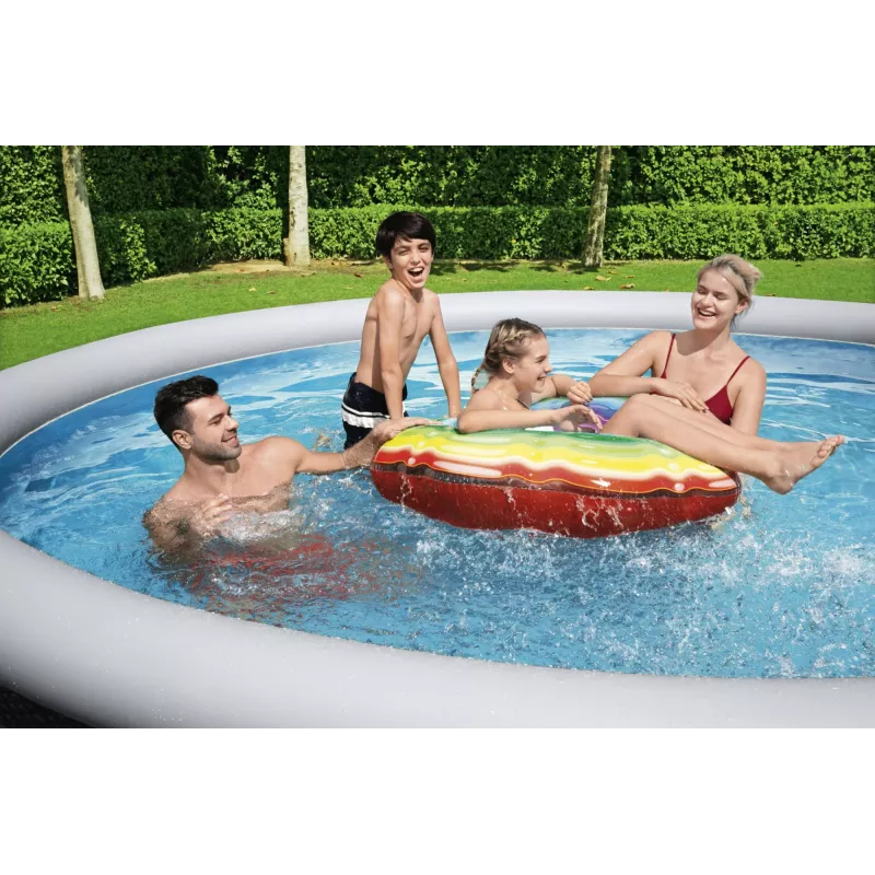 Bestway 57372 Fast Set nadzemný bazénový set, okrúhly, 457 x 107 cm, 12 362 l, s filtračným čerpadlom a rebríkom