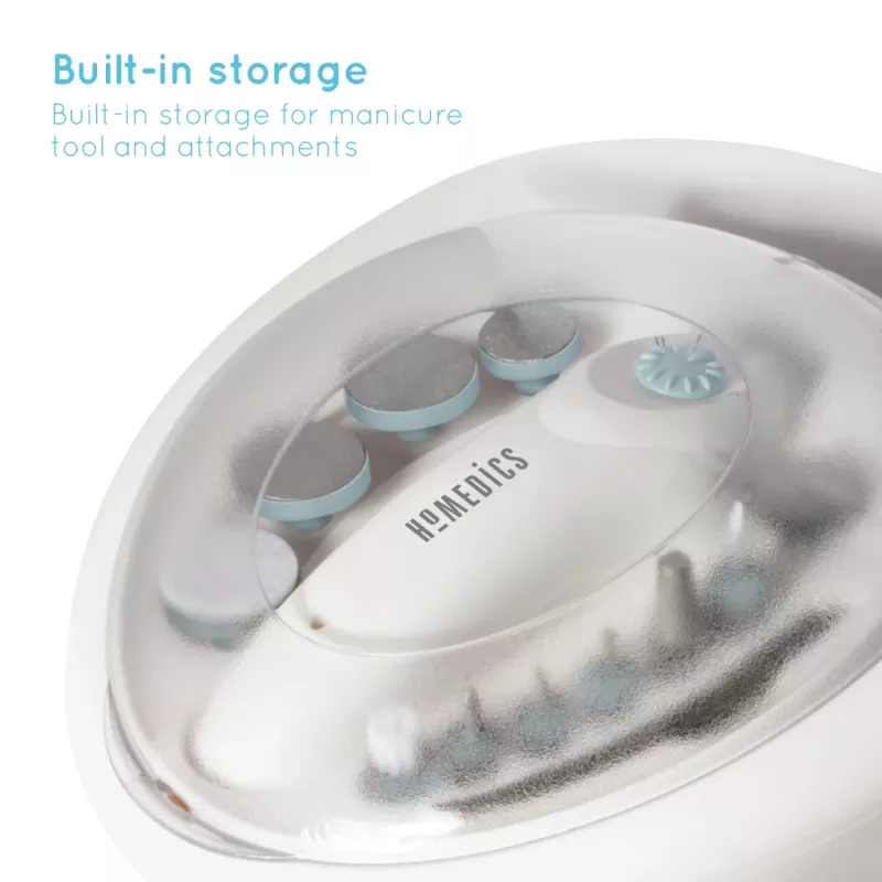 Sada na manikúru a pedikúru HoMedics MAN-3023A-EU 2 nadstavce plast modrá biela