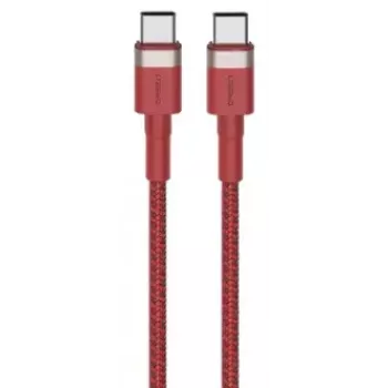 USB-C na USB-C kábel Orsen S53, 1 m, 3 A, červený