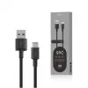 USB-A na USB-C kábel Orsen S9C 1 m, 2,1 A, čierny
