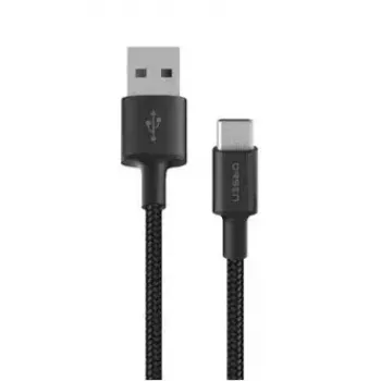 USB-A na USB-C kábel Orsen S9C 1 m, 2,1 A, čierny