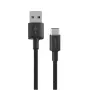 USB-A na USB-C kábel Orsen S9C 1 m, 2,1 A, čierny