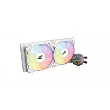 Zalman ALPHA24 biela CPU kvapalinový chladič 240 mm radiátor 2 x 120 mm ventilátory ARGB pumpa dvojprocesorový all-in-one kvapalinový chladič 12 cm