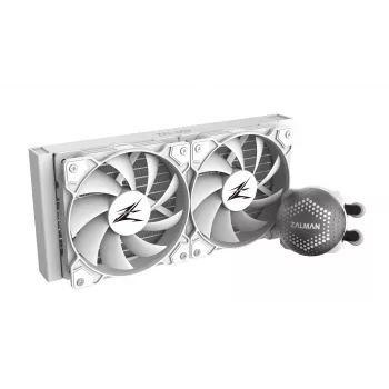 Zalman ALPHA24 biela CPU kvapalinový chladič 240 mm radiátor 2 x 120 mm ventilátory ARGB pumpa dvojprocesorový all-in-one kvapalinový chladič 12 cm