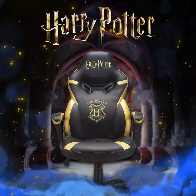 PC herná stolička Subsonic Junior Hogwarts čalúnené sedadlo čierna žltá
