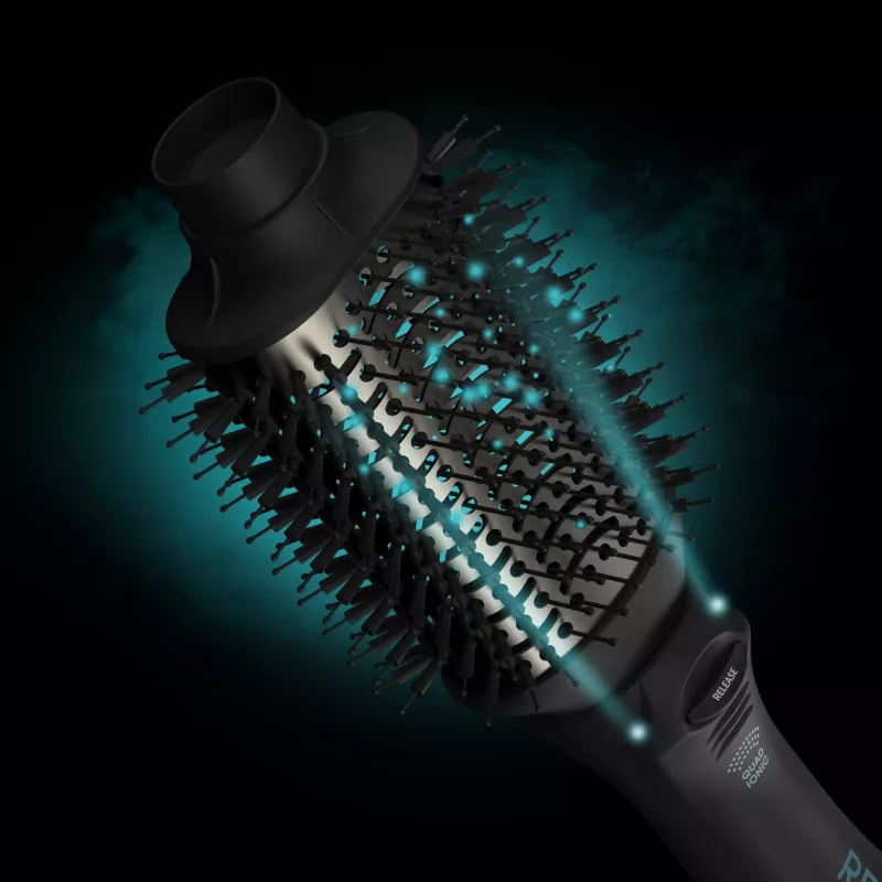 Revamp Progloss Volume & Style Hot Brush Style teplovzdušná kefa teplá čierna 1000 W 3 m