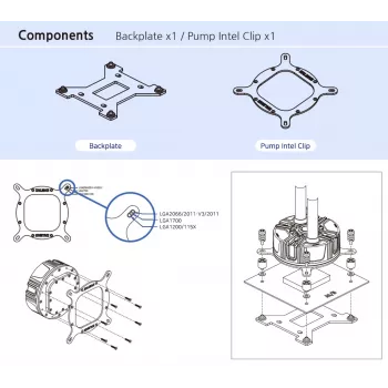 Montážna sada Zalman ZM-1700MKB pre Intel LGA 1700 čierna