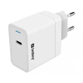 AC nabíjačka Sandberg USB-C PD65W EU interiérová univerzálna biela