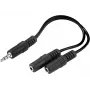 Audio rozbočovač Sandberg MiniJack 1->2 502-16