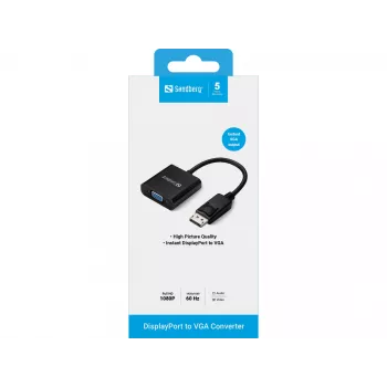 Adaptér DisplayPort na VGA Sandberg