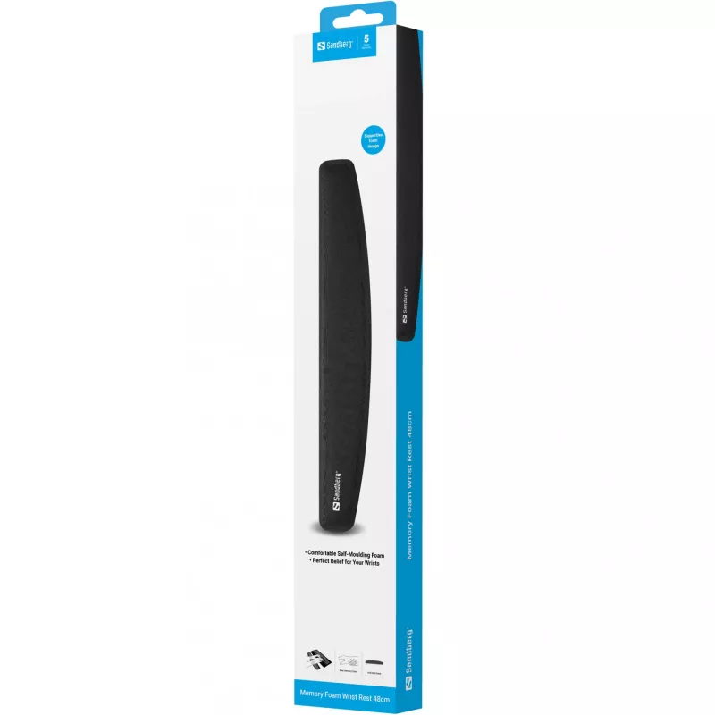 Podložka pod zápästie Sandberg Memory Foam 48 cm čierna