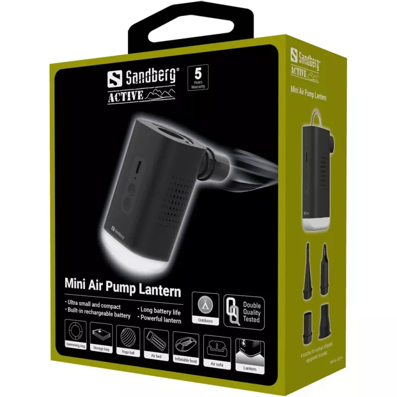 Sandberg Mini Air Pump Lantern Sandberg 0,04 bar 200 l/min batéria 5V 2A