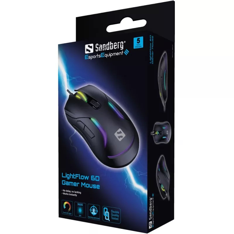 Myš Sandberg LightFlow 6D USB Type-A