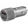 Sandberg autonabíjačka 1xQC3.0+1xUSB-C 48W, auto, zapaľovač, 12 V, metalická