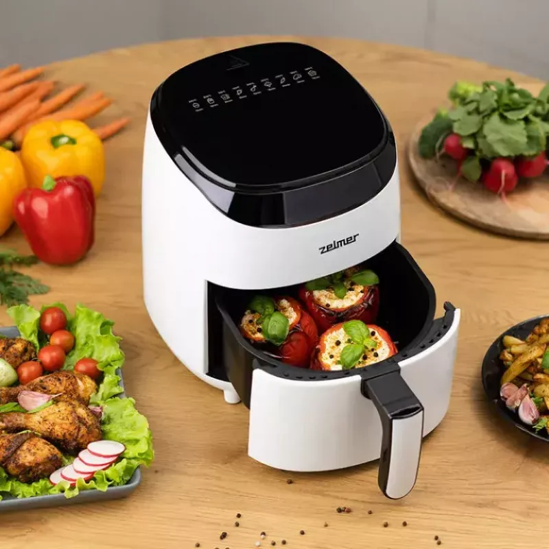 Teplovzdušná fritéza Zelmer ZAF3551W 3,5 l 1200 W čierna biela