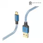 Hama Reflective USB kábel USB 2.0 1,5 m USB A Micro-USB B modrý