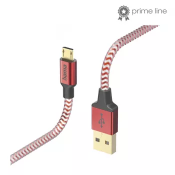 Hama Reflective USB kábel USB 2.0 1,5 m USB A Micro-USB B červený