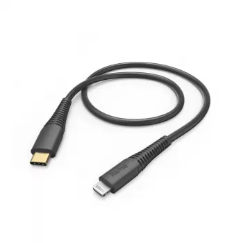 Lightning kábel Hama 00201602 1,5 m čierny USB-C 3A