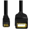 Hama 173892 USB kábel USB 2.0 0,15 m Micro-USB B USB A čierny