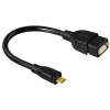 Hama 173892 USB kábel USB 2.0 0,15 m Micro-USB B USB A čierny