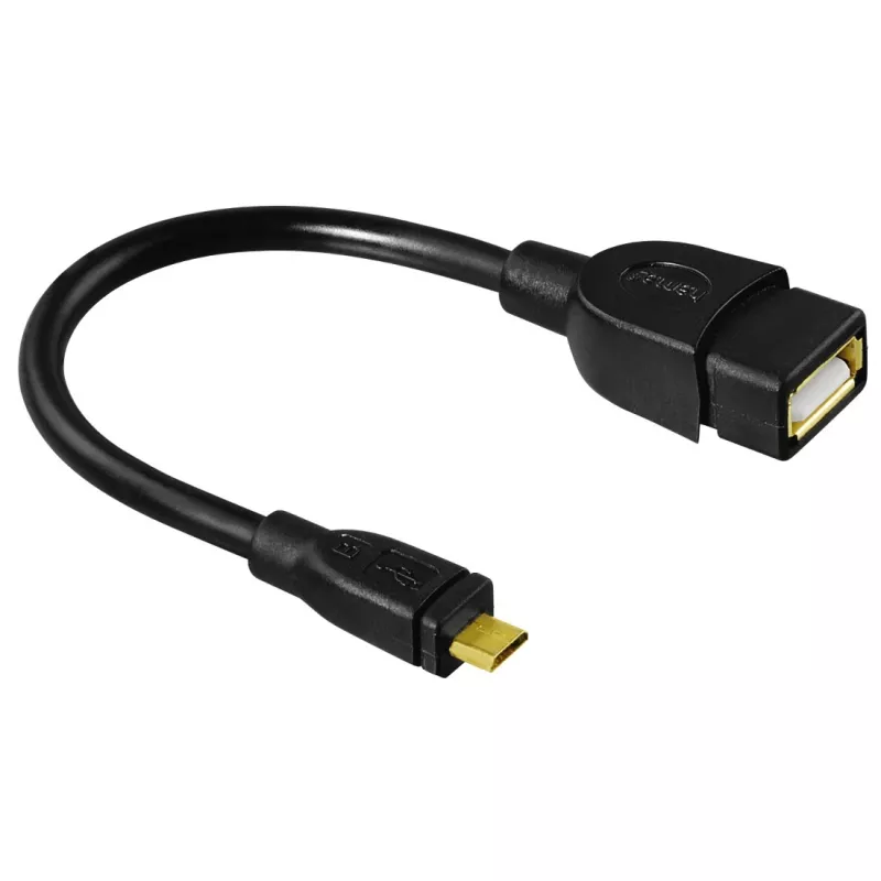 Hama 173892 USB kábel USB 2.0 0,15 m Micro-USB B USB A čierny