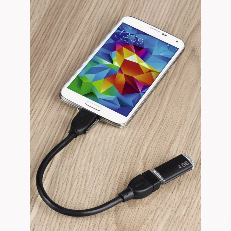 Hama 173892 USB kábel USB 2.0 0,15 m Micro-USB B USB A čierny