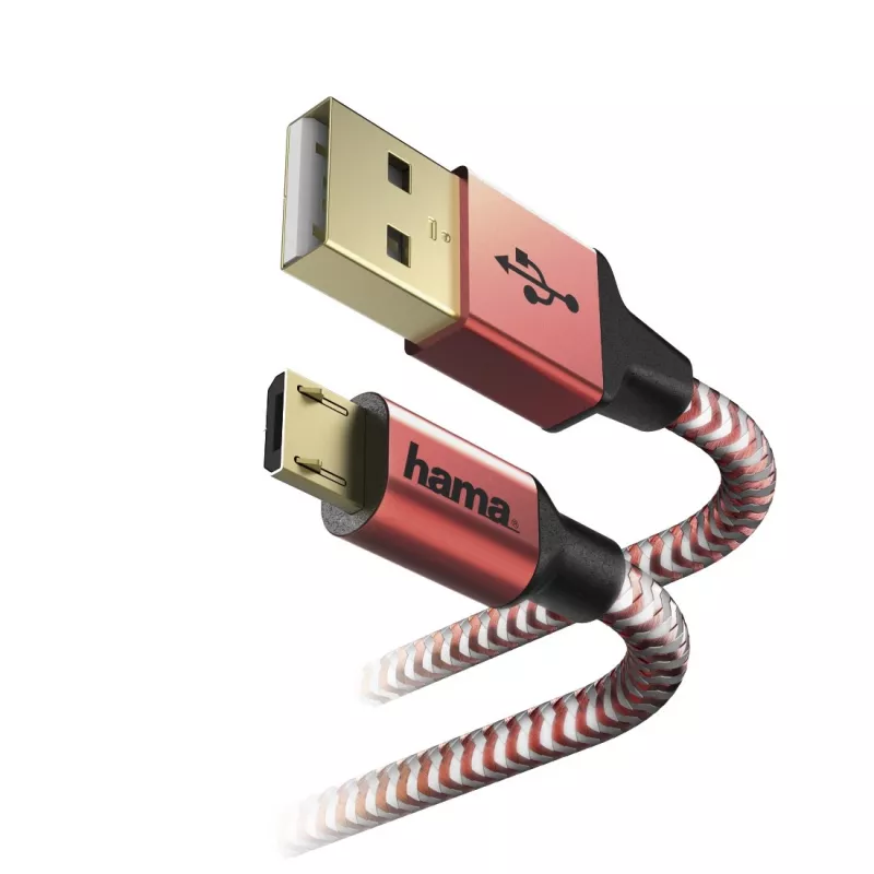 Hama 00178288 USB kábel USB 2.0 1,5 m USB A Micro-USB B červený