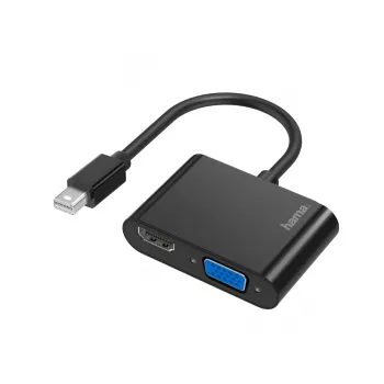 Hama 00200330 video kábel adaptér Mini DisplayPort HDMI + VGA (D-Sub) čierny
