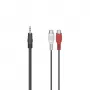 Hama 00205185 audio kábel 0,1 m 2 x RCA 3,5 mm čierny