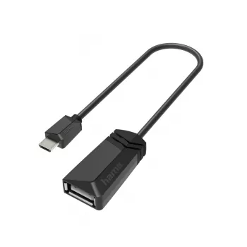 Hama 00200308 kábel adaptér Micro-USB USB Type-A čierny