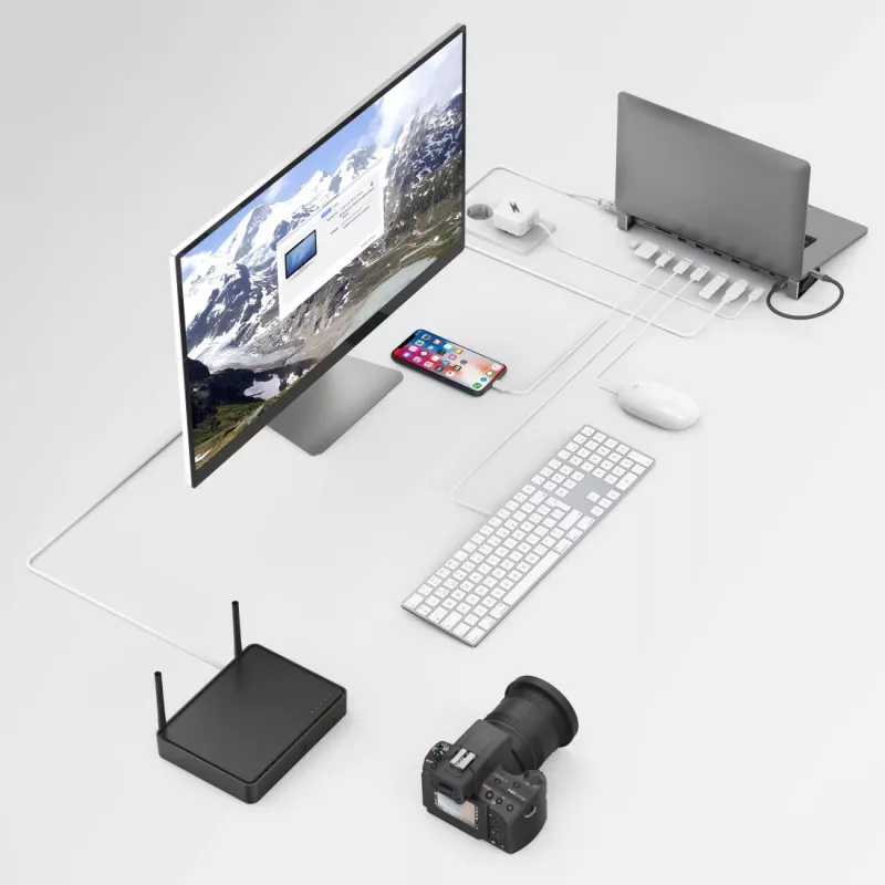 Hama 00200103 dokovacia stanica/port replikátor pre notebook USB 3.2 Gen 1 (3.1 Gen 1) Type-C sivá