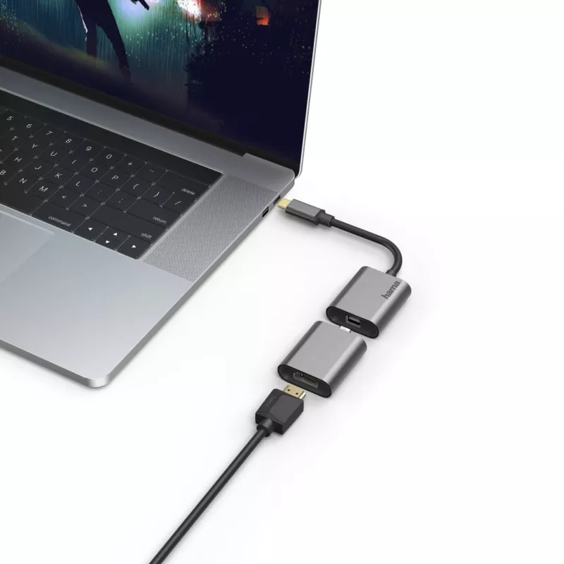 Hama 00200306 USB grafický adaptér 4096 x 2160 pixelov sivý