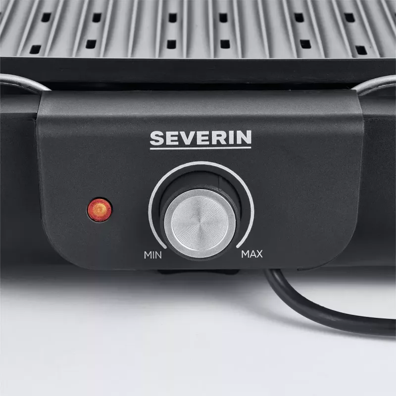 Elektrický stolný gril Severin PG 8556 2300 W čierna nerezová oceľ