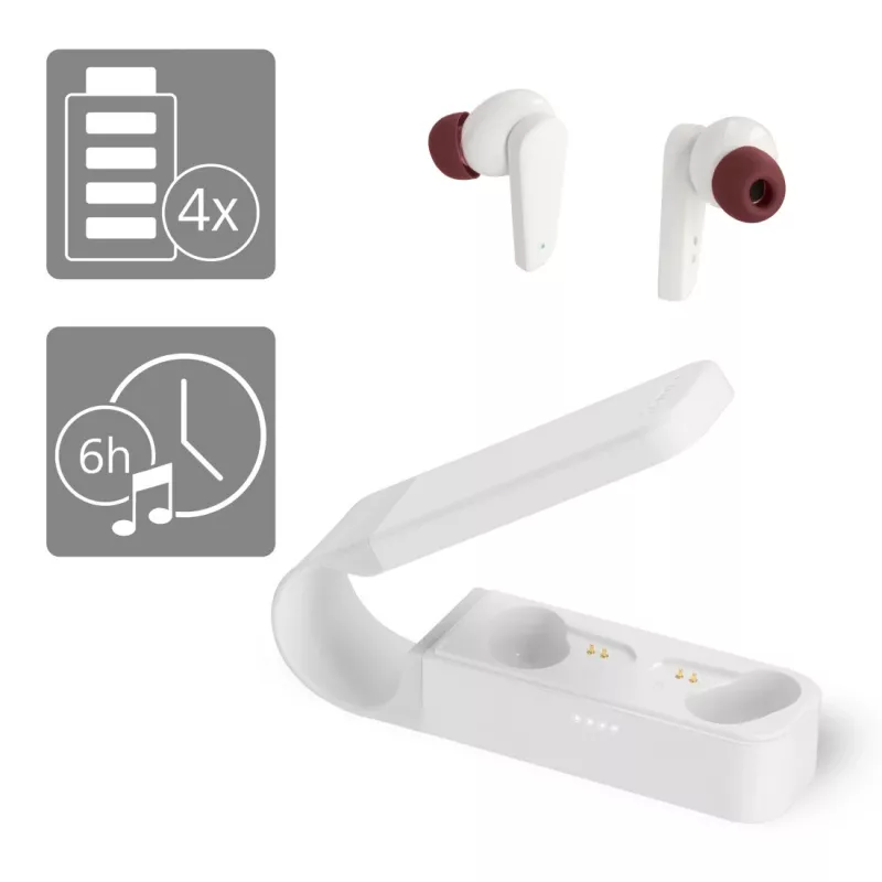 Hama Spirit Pocket headset True Wireless Stereo (TWS) in-ear hovory/hudba Bluetooth biely