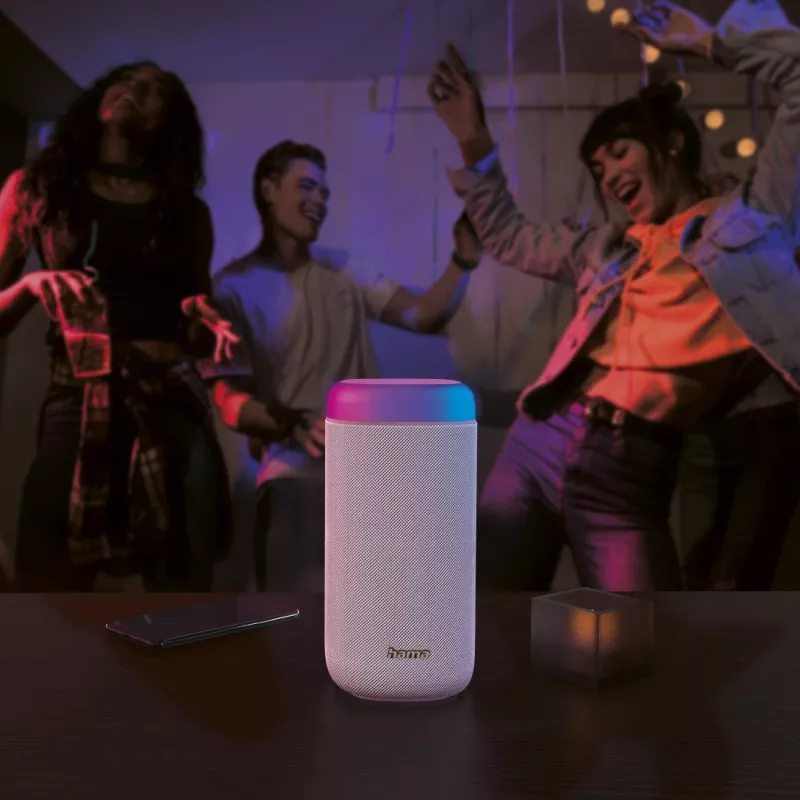 Hama Shine 2.0 stereo prenosný reproduktor biely 30 W